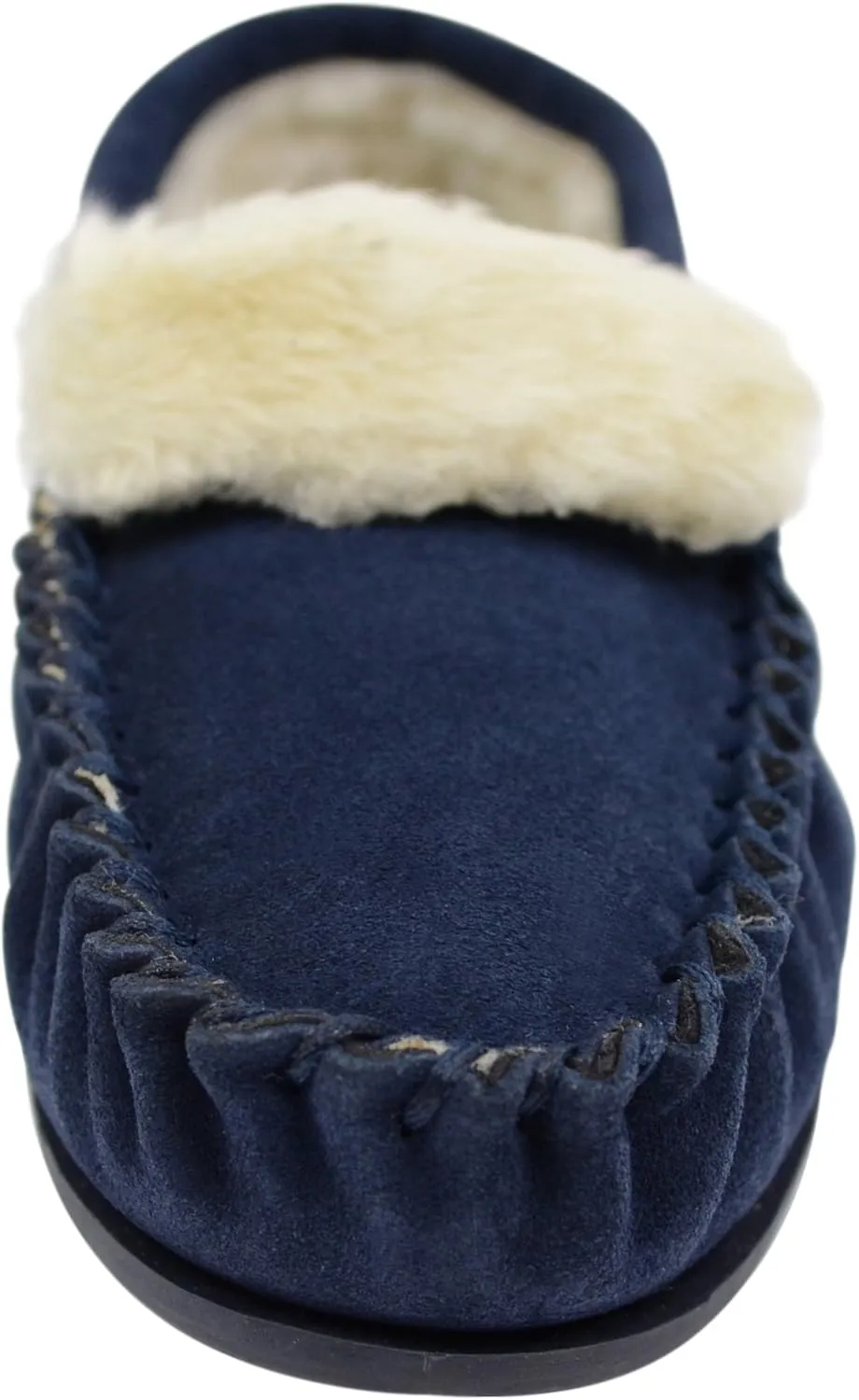 ABSOLUTE FOOTWEAR Ladies/Womens Suede Sheepskin Moccasins/Slippers with Rubber Sole
