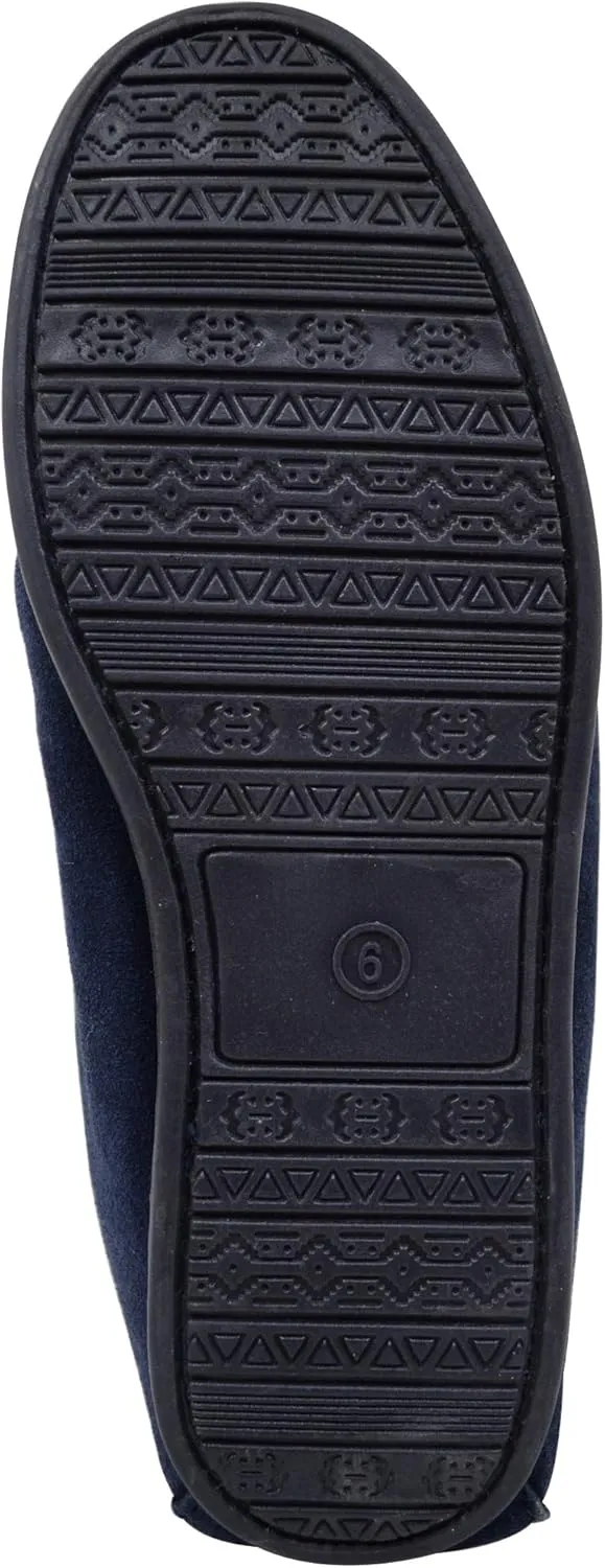 ABSOLUTE FOOTWEAR Ladies/Womens Suede Sheepskin Moccasins/Slippers with Rubber Sole