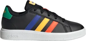 adidas Boy's Grand Court 2.0 (Little Kid/Big Kid) Core Black/Lucid Blue/Court Green 5.5 Big Kid M