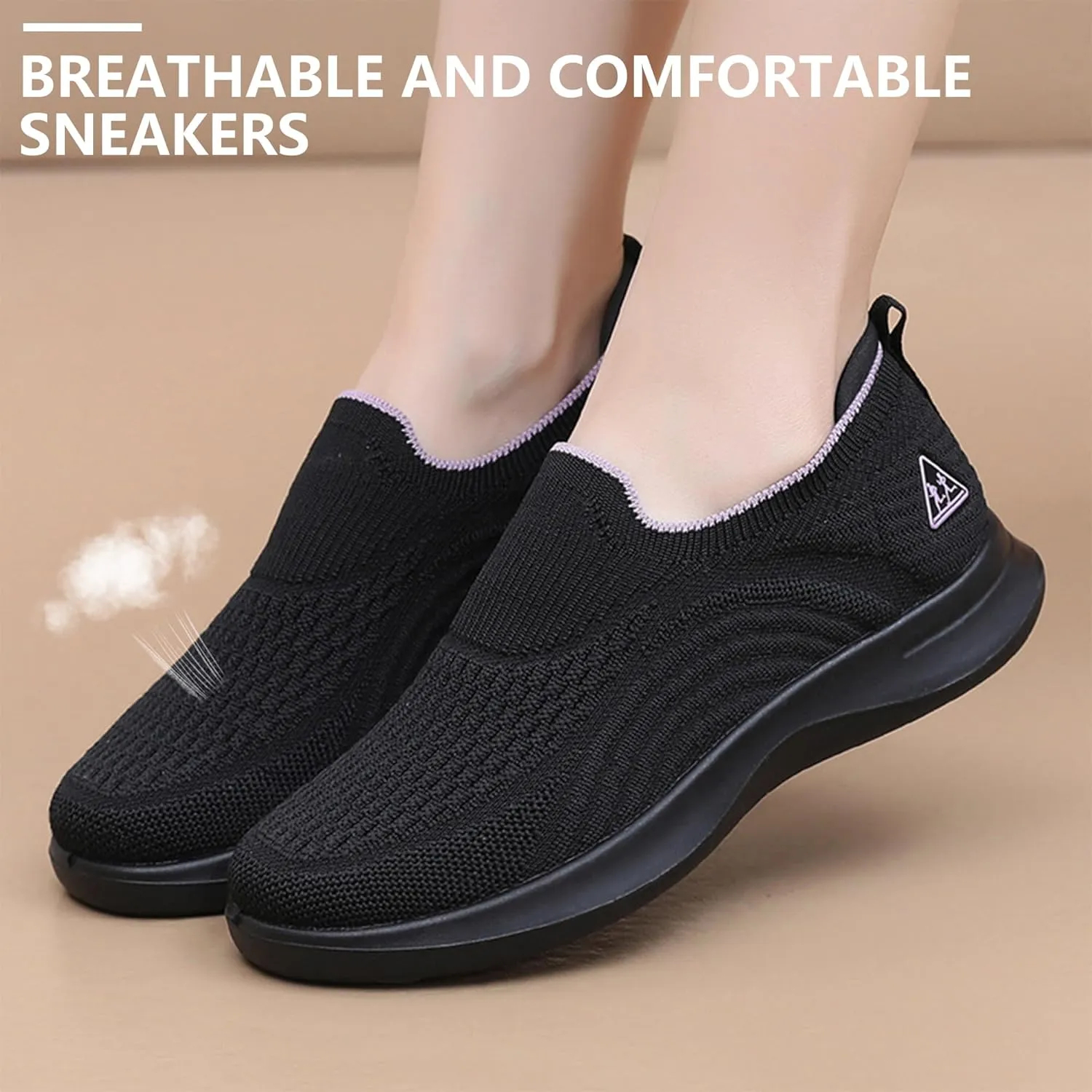 AIDNFDFA Womens Slip On Shoes Casual Tennis Sneakers Lightweight Comfortable Walking Footwear for Gym Travel Work