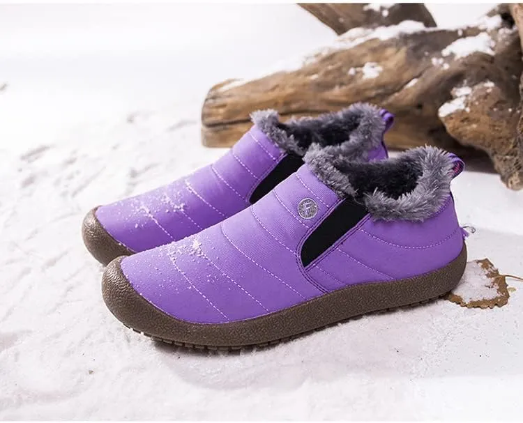 AINIJIA&HOLO Winter Shoes Fur Lined Snow Ankle Boots,Outdoor Waterproof Anti-Slip Walking Sneakers Hiking Boots