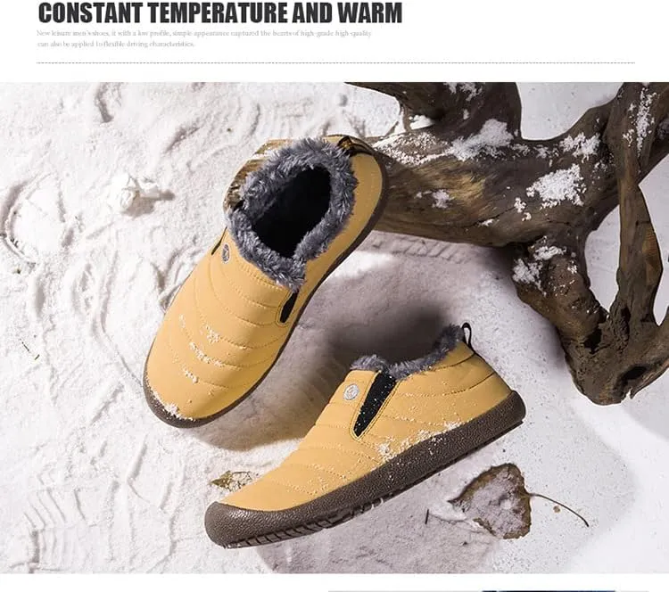 AINIJIA&HOLO Winter Shoes Fur Lined Snow Ankle Boots,Outdoor Waterproof Anti-Slip Walking Sneakers Hiking Boots