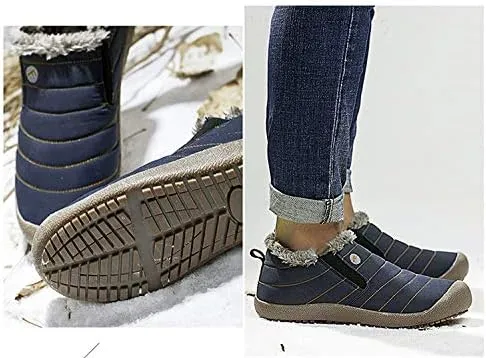 AINIJIA&HOLO Winter Shoes Fur Lined Snow Ankle Boots,Outdoor Waterproof Anti-Slip Walking Sneakers Hiking Boots