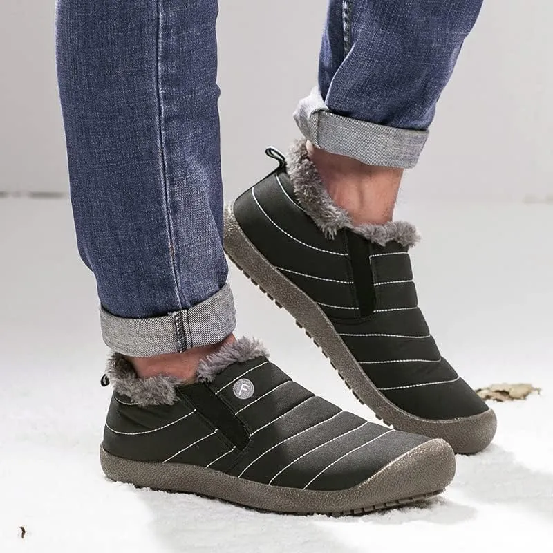 AINIJIA&HOLO Winter Shoes Fur Lined Snow Ankle Boots,Outdoor Waterproof Anti-Slip Walking Sneakers Hiking Boots