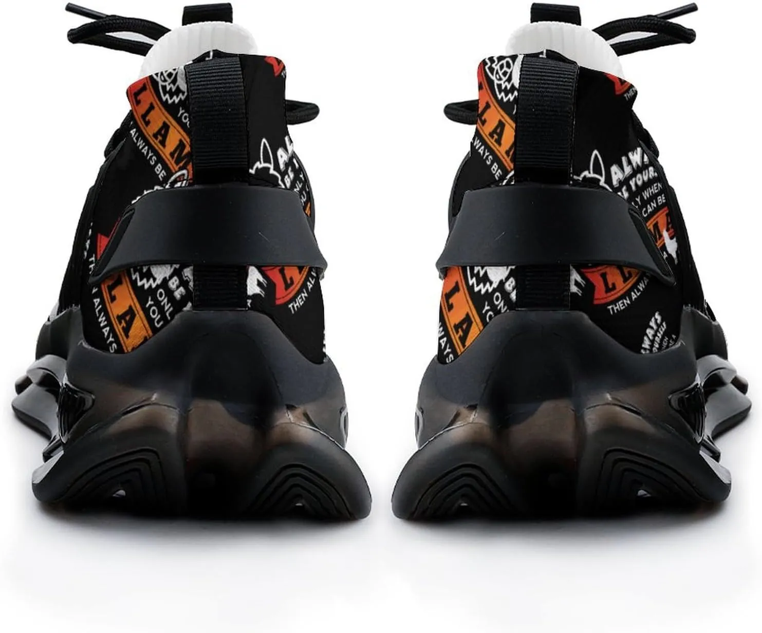 Always Be A Llama Walking Shoes for Men Lightweight Tennis Fashion Elastic Sports Shoes Cushion Basketball Shoes