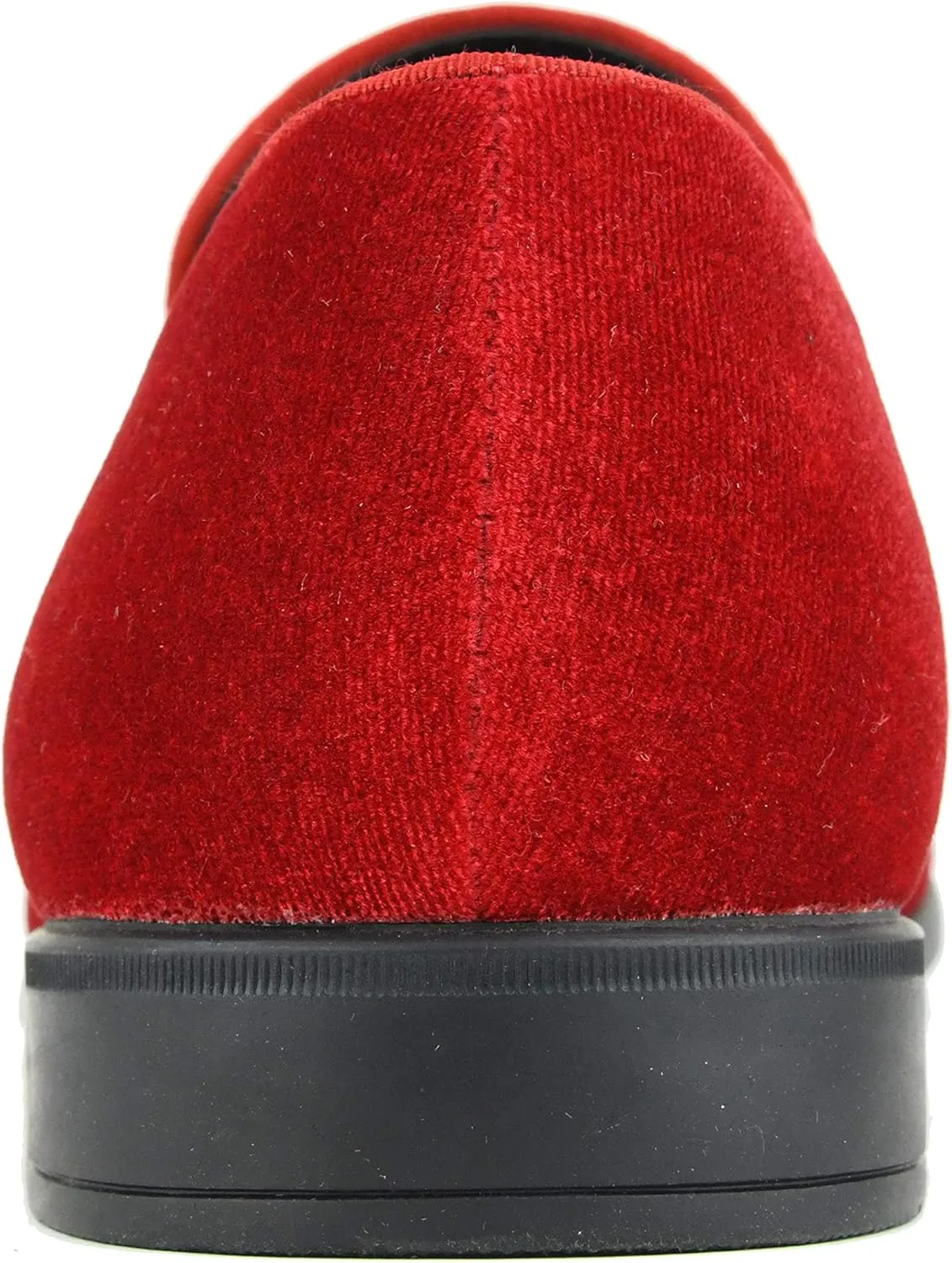 Amali Crown - Velvet Men??s Slip-On Shoes with Jewelry Crown Piece - Smoking Slip On Dress Shoes for Men - Velvet Formal Loafers for Men - The Original Smoking Men Tuxedo Dress Shoe