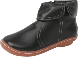 AMDBEL Ankle Boots for Women No Heel Premium Orthopedic Booties Arch Support Fall Winter Boots Zipper Short Booties