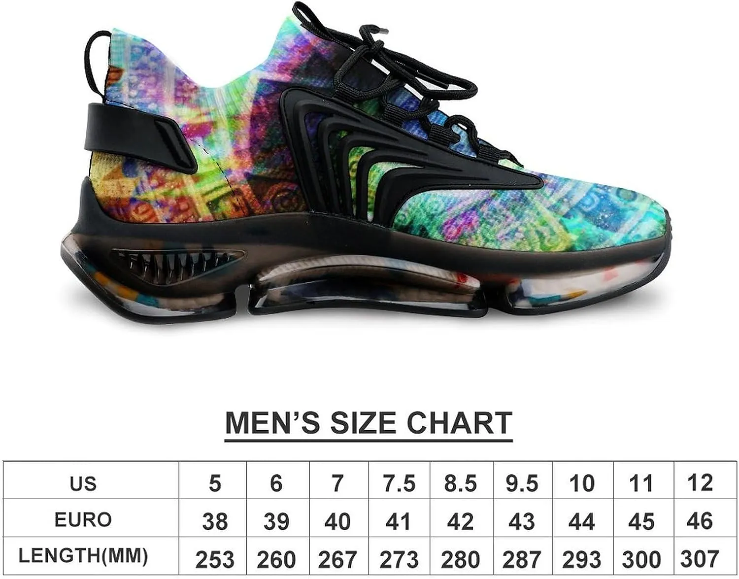 Ancient Mayan Calendar and Eye Walking Shoes for Men Lightweight Tennis Fashion Elastic Sports Shoes Cushion Basketball Shoes