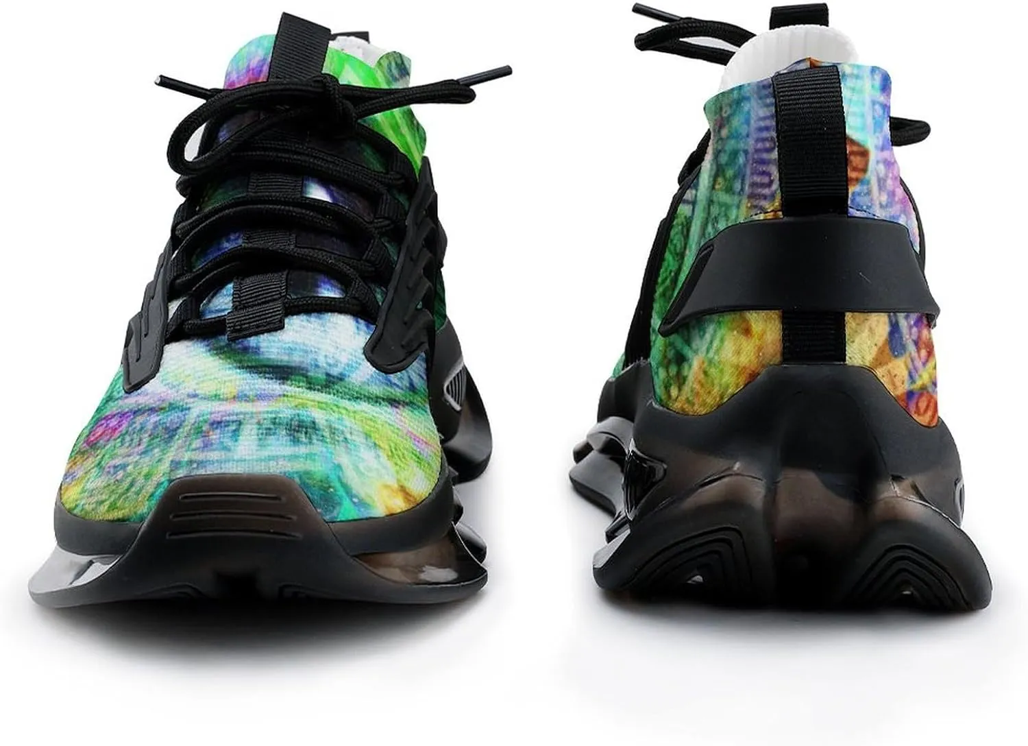 Ancient Mayan Calendar and Eye Walking Shoes for Men Lightweight Tennis Fashion Elastic Sports Shoes Cushion Basketball Shoes