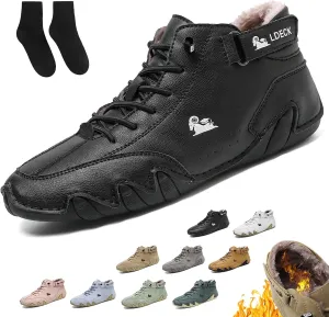 Anthoern Shoes, Anthoern Winter Men's Waterproof Fashion Orthopedic Shoes Breathable Non-Slip Lightweight Beck Shoes Warm Lined Winter Hiking Walking Snow Boots(Black,US 9)