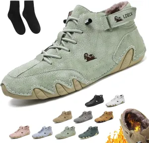 Anthoern Shoes, Anthoern Winter Men's Waterproof Fashion Orthopedic Shoes Breathable Non-Slip Lightweight Beck Shoes Warm Lined Winter Hiking Walking Snow Boots(Light Green,US 5.5)
