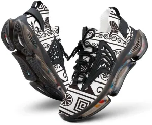 Antique Greek Borders Walking Shoes for Men Lightweight Tennis Fashion Elastic Sports Shoes Cushion Basketball Shoes