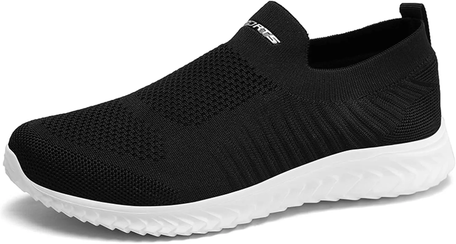 Arch Support Sports Shoes for Men Lightweight Breathable Slip On Running Shoe Outdoor Non Slip Jogging Sneakers