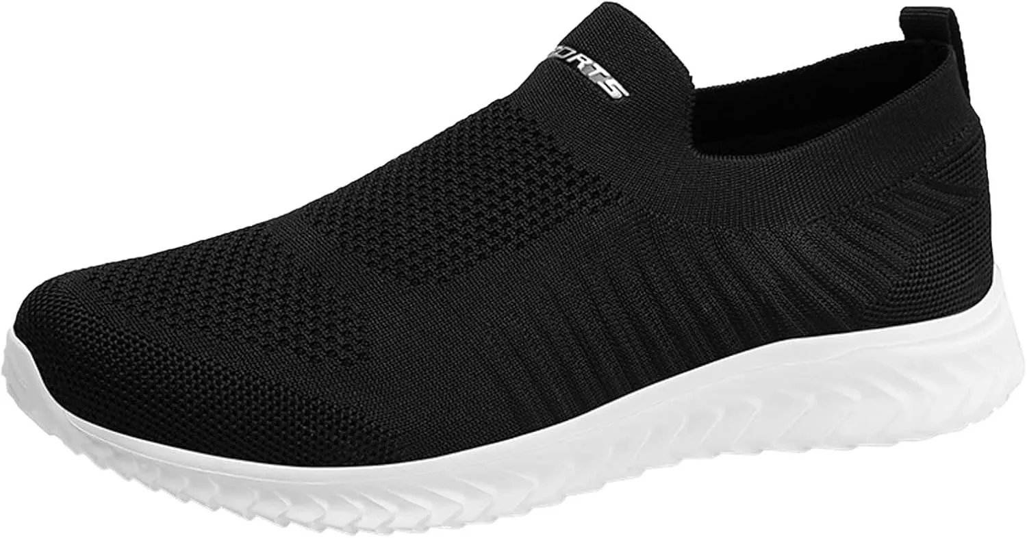 Arch Support Sports Shoes for Men Lightweight Breathable Slip On Running Shoe Outdoor Non Slip Jogging Sneakers