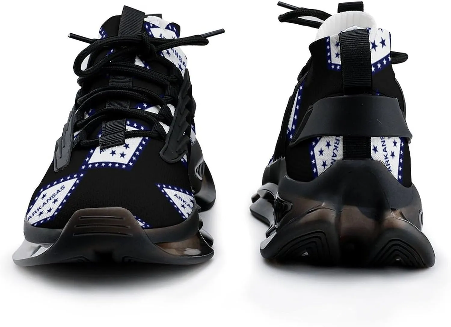 Arkansas State Flag Walking Shoes for Men Lightweight Tennis Fashion Elastic Sports Shoes Cushion Basketball Shoes