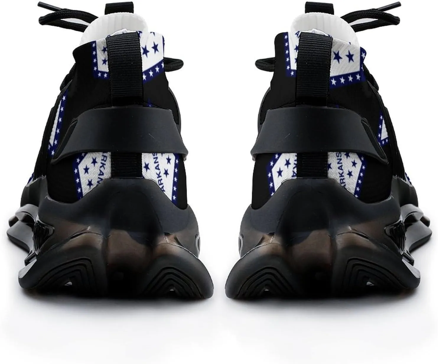 Arkansas State Flag Walking Shoes for Men Lightweight Tennis Fashion Elastic Sports Shoes Cushion Basketball Shoes
