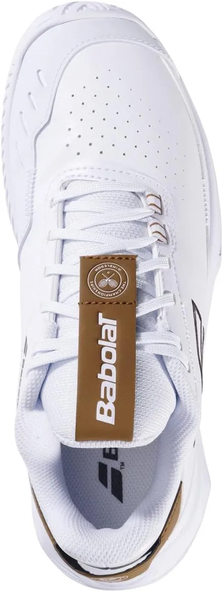Babolat Women's SFX Evo All Court Wimbledon Limited Edition Tennis Shoes (White/After Dark)