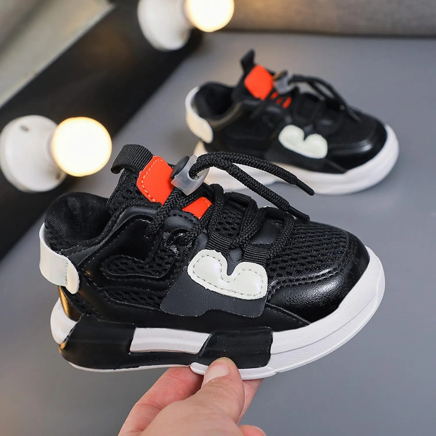 Baby Boy Girl Mesh Basketball Shoes Toddler Kids Lightweight Sneakers Slip On Softy Sole First Walking Sports Shoes