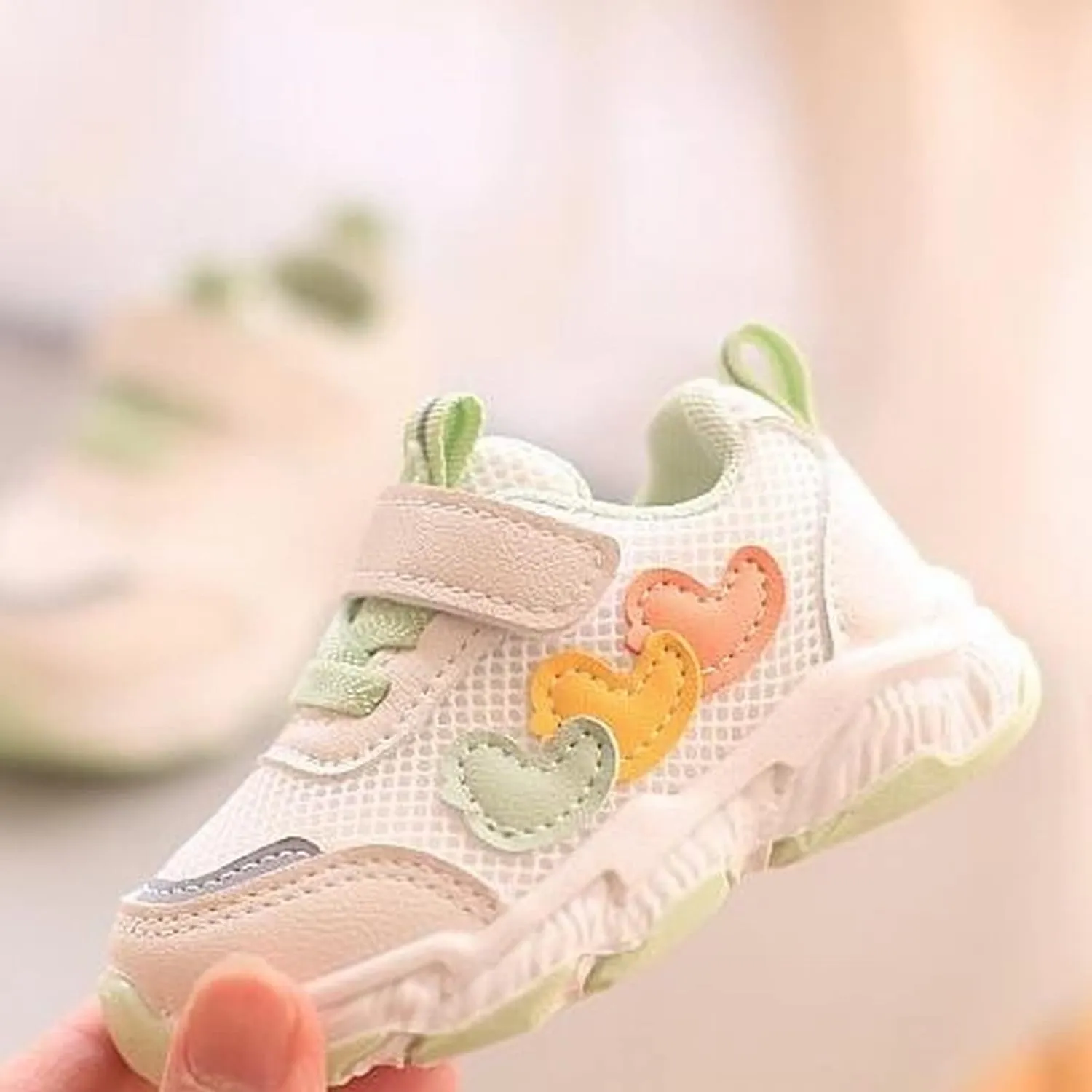 Baby Mesh Sneakers Toddler Kid's Cute Casual Lightweight Walking Athletic Shoes Boys and Girls Mesh Strap Sneakers