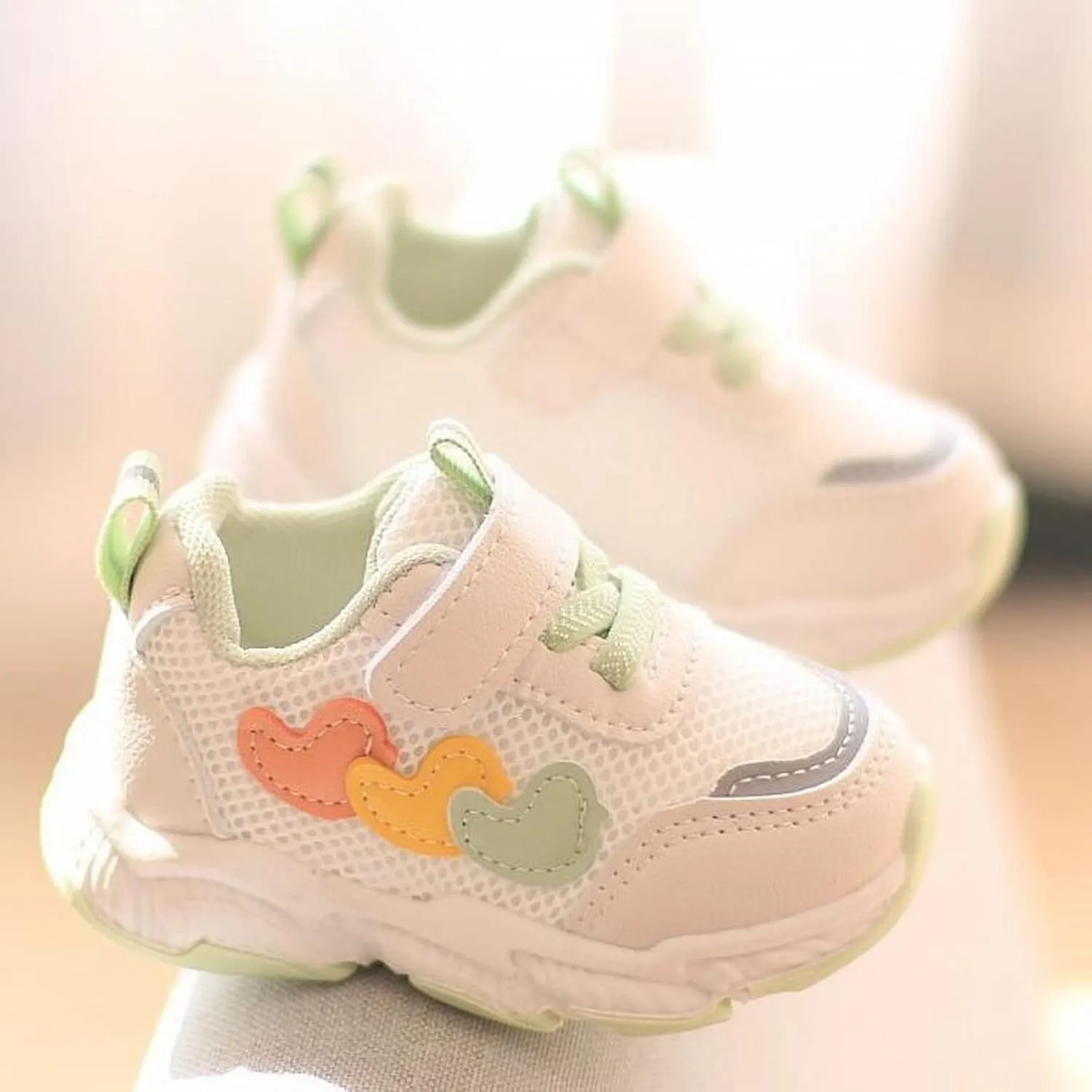 Baby Mesh Sneakers Toddler Kid's Cute Casual Lightweight Walking Athletic Shoes Boys and Girls Mesh Strap Sneakers
