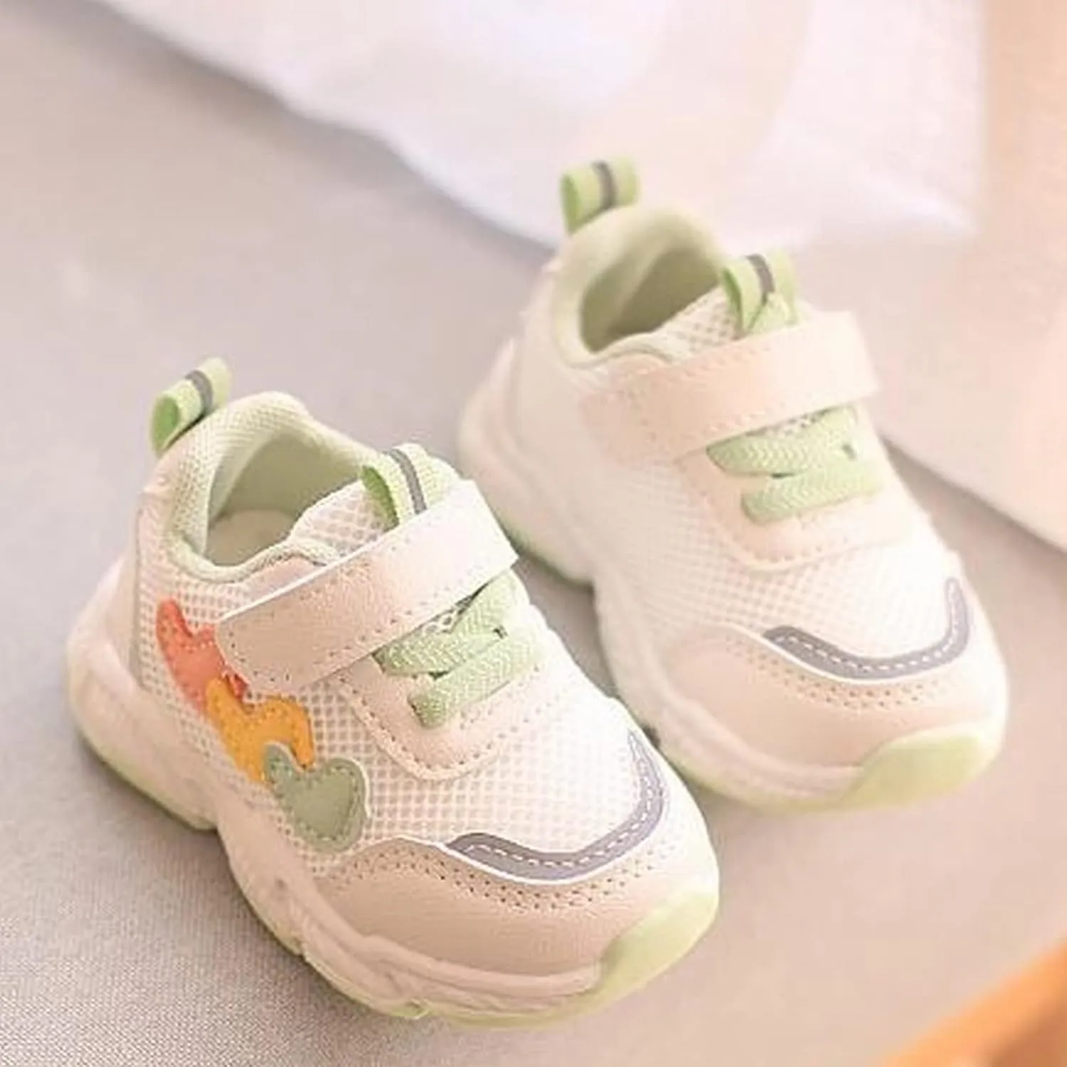 Baby Mesh Sneakers Toddler Kid's Cute Casual Lightweight Walking Athletic Shoes Boys and Girls Mesh Strap Sneakers