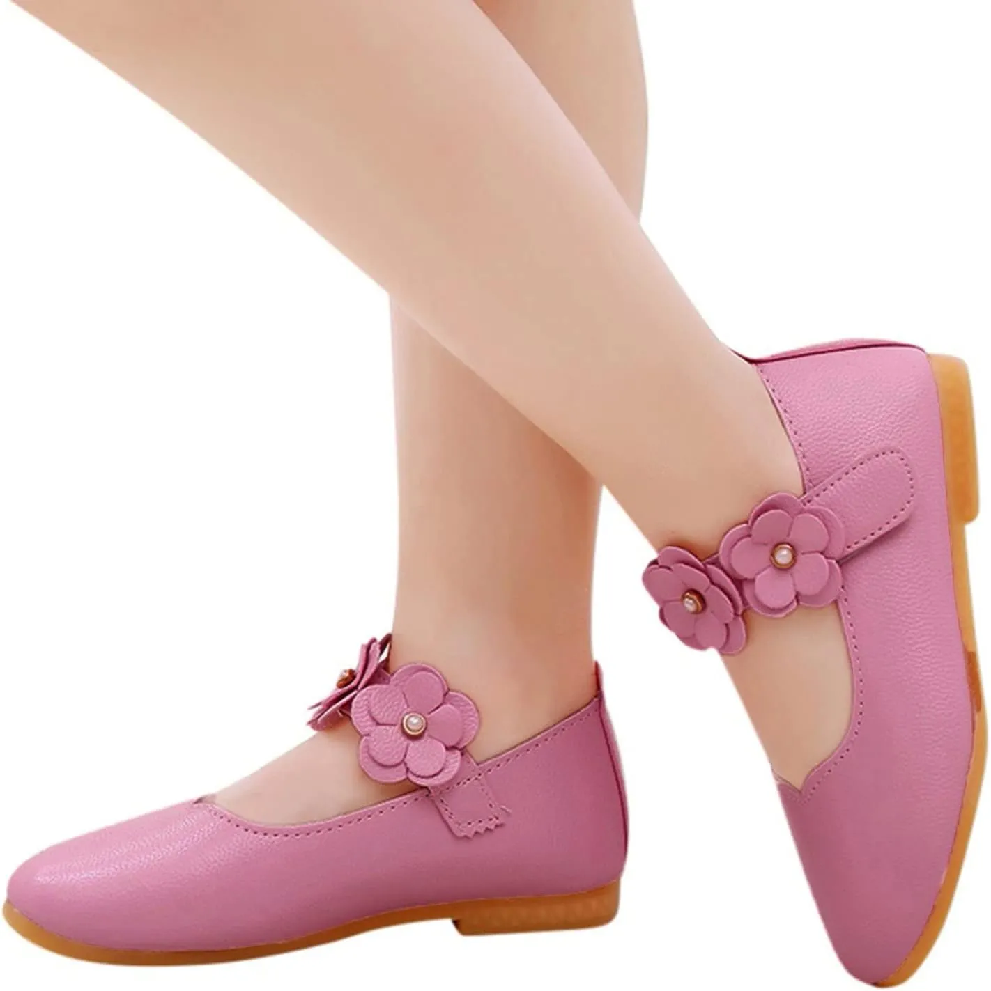 Baby Shoes Baby Soft Kid Dance Flower Girls Children Solid Princess Single Student Shoes Baby Shoes House Shoes