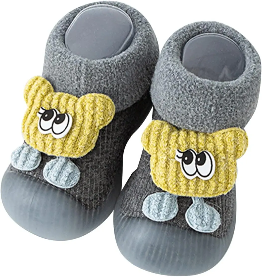Baby Sock Shoes,Infant Boys Girls Animal Cartoon Socks Shoes Fleece WarmThe Floor Socks Non Slip Prewalker Shoes
