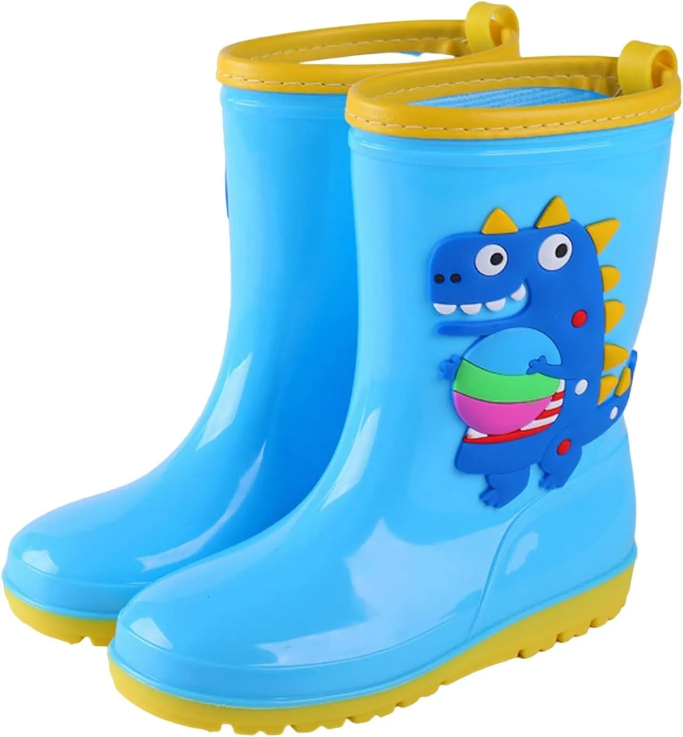 Baby Waterproof Rain Boots, Toddler Kids Boys Girls Cartoon Rubber Soft Sole Rain Shoes Waterproof Rain Boots