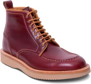 BARKER Indiana Handcrafted Men's Wingtip Combat Boots - Leather Handmade Boots for Men