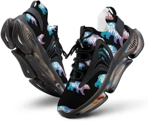 Bear with Mountains Landscape Walking Shoes for Men Lightweight Tennis Fashion Elastic Sports Shoes Cushion Basketball Shoes