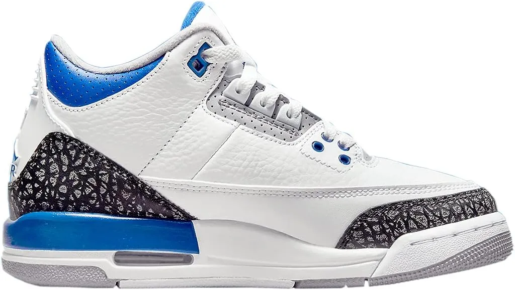 Big Kids Jordan 3 Retro Georgetown Midnight Navy/Cement Grey-Wht (398614 401)