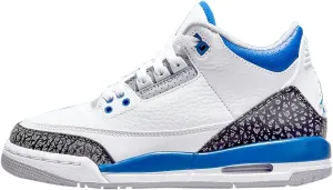 Big Kids Jordan 3 Retro Georgetown Midnight Navy/Cement Grey-Wht (398614 401)
