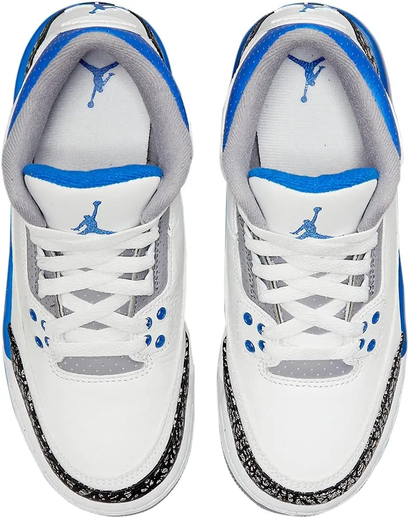 Big Kids Jordan 3 Retro Georgetown Midnight Navy/Cement Grey-Wht (398614 401)