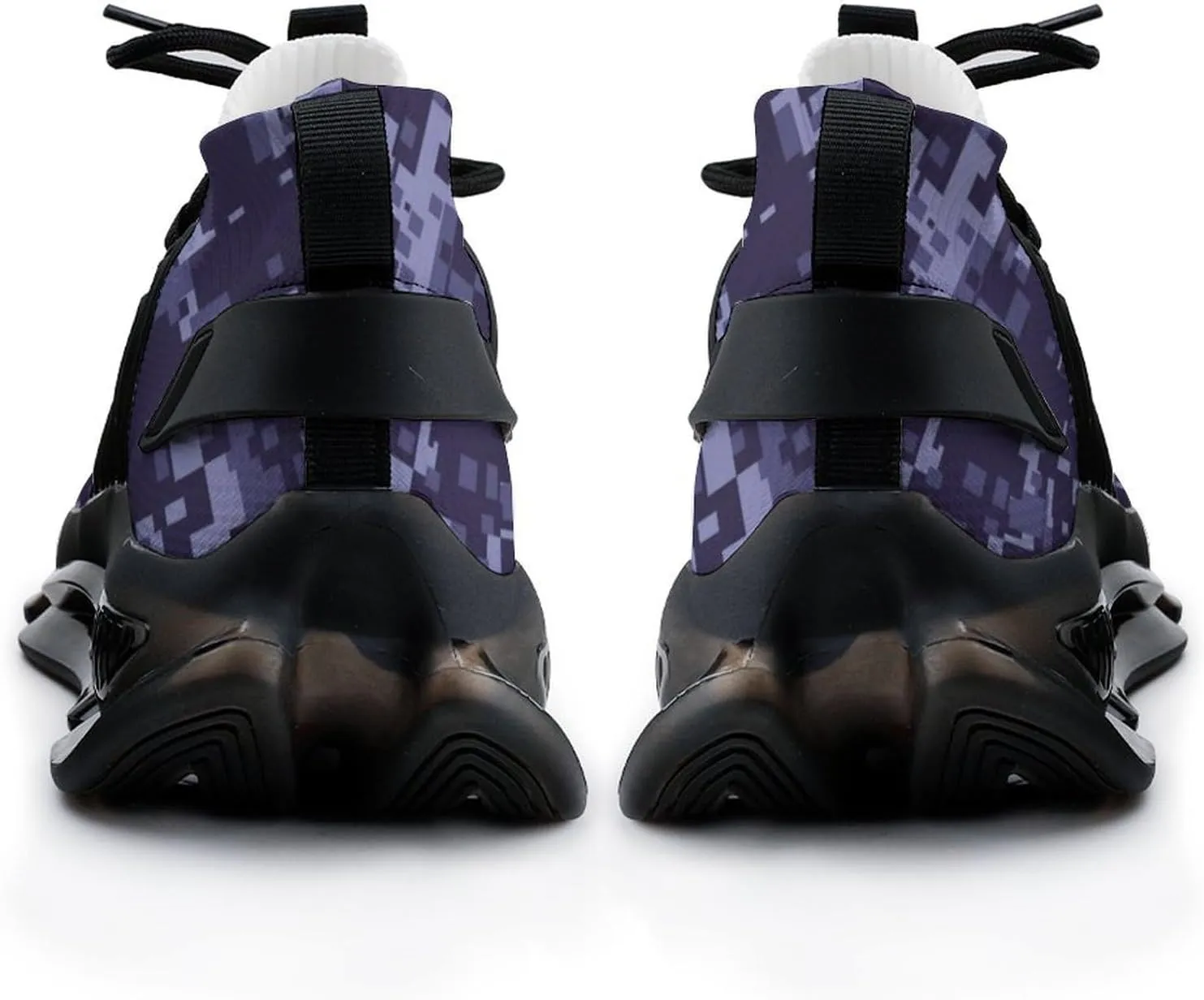 Blue Camouflage Walking Shoes for Men Lightweight Tennis Fashion Elastic Sports Shoes Cushion Basketball Shoes