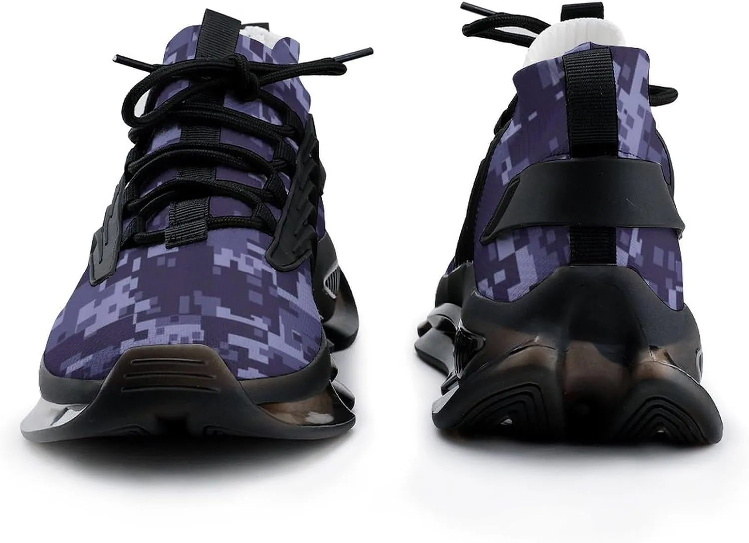 Blue Camouflage Walking Shoes for Men Lightweight Tennis Fashion Elastic Sports Shoes Cushion Basketball Shoes