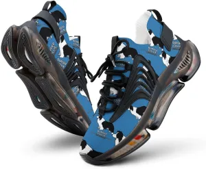 Border Collie Walking Shoes for Men Lightweight Tennis Fashion Elastic Sports Shoes Cushion Basketball Shoes