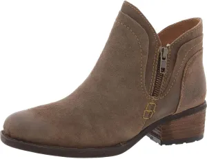 BORN Womens Malta II Zipper Suede Booties Taupe 7 Medium (B,M)