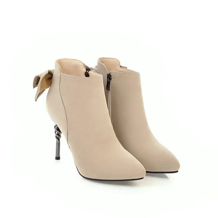 Bow Tie Ankle Boots
