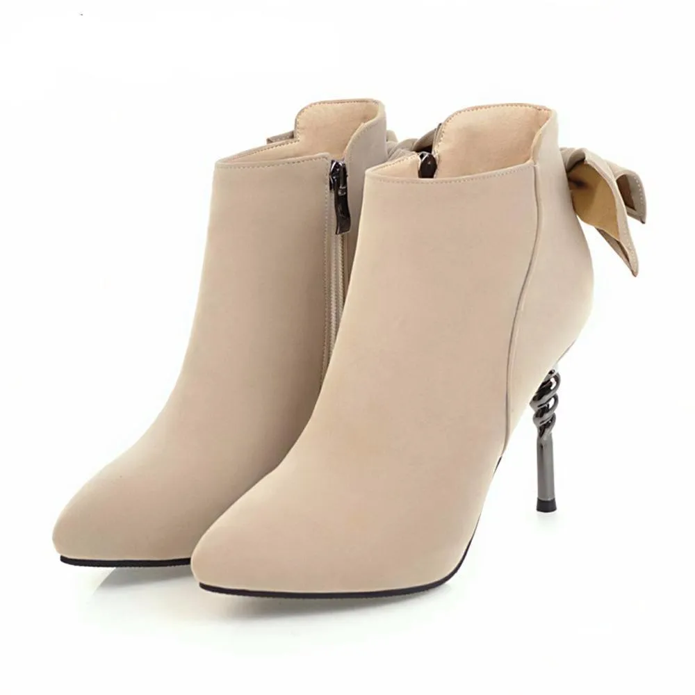 Bow Tie Ankle Boots