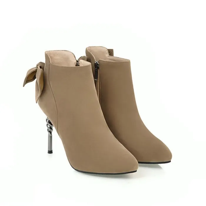 Bow Tie Ankle Boots