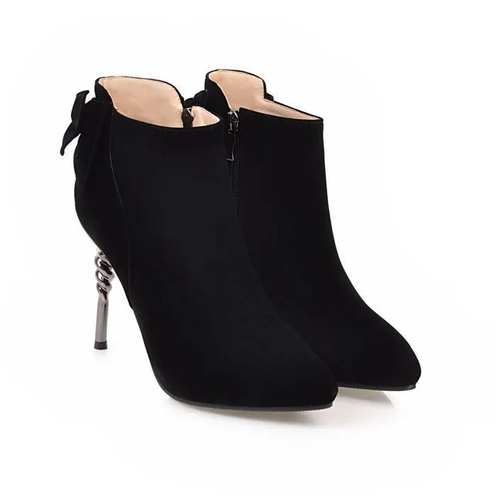 Bow Tie Ankle Boots