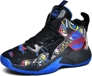 Boys Basketball Shoes Kids Basketball Sneakers Breathable Tennis Shoes for Boys Girls