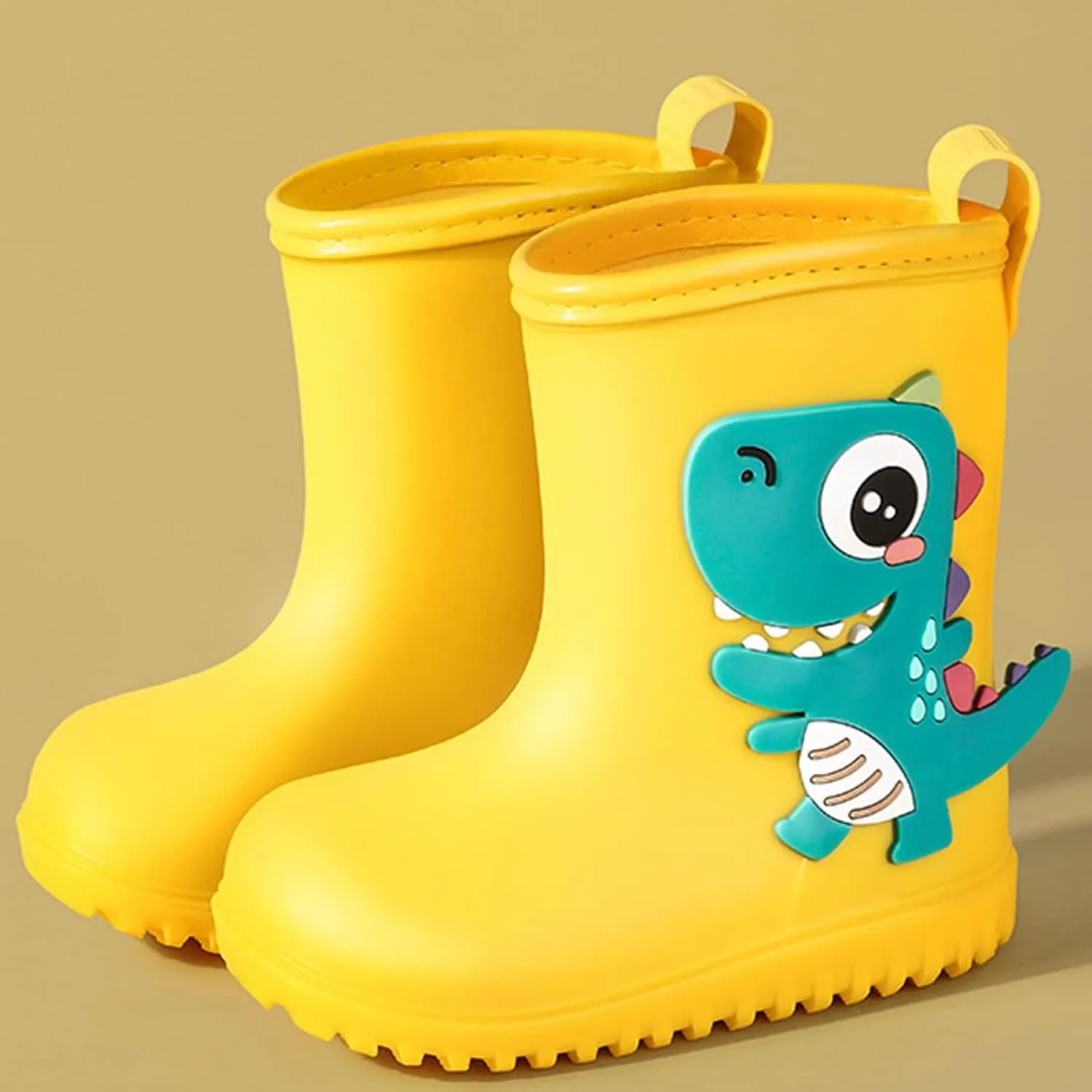 Boys Girls Rain Boots Non Slip Rubber Rain Boots for Toddlers and Kids with Cute Cartoon Design Snow Boots