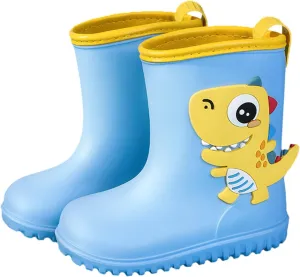 Boys Girls Rain Boots Non Slip Rubber Rain Boots for Toddlers and Kids with Cute Cartoon Design Snow Boots