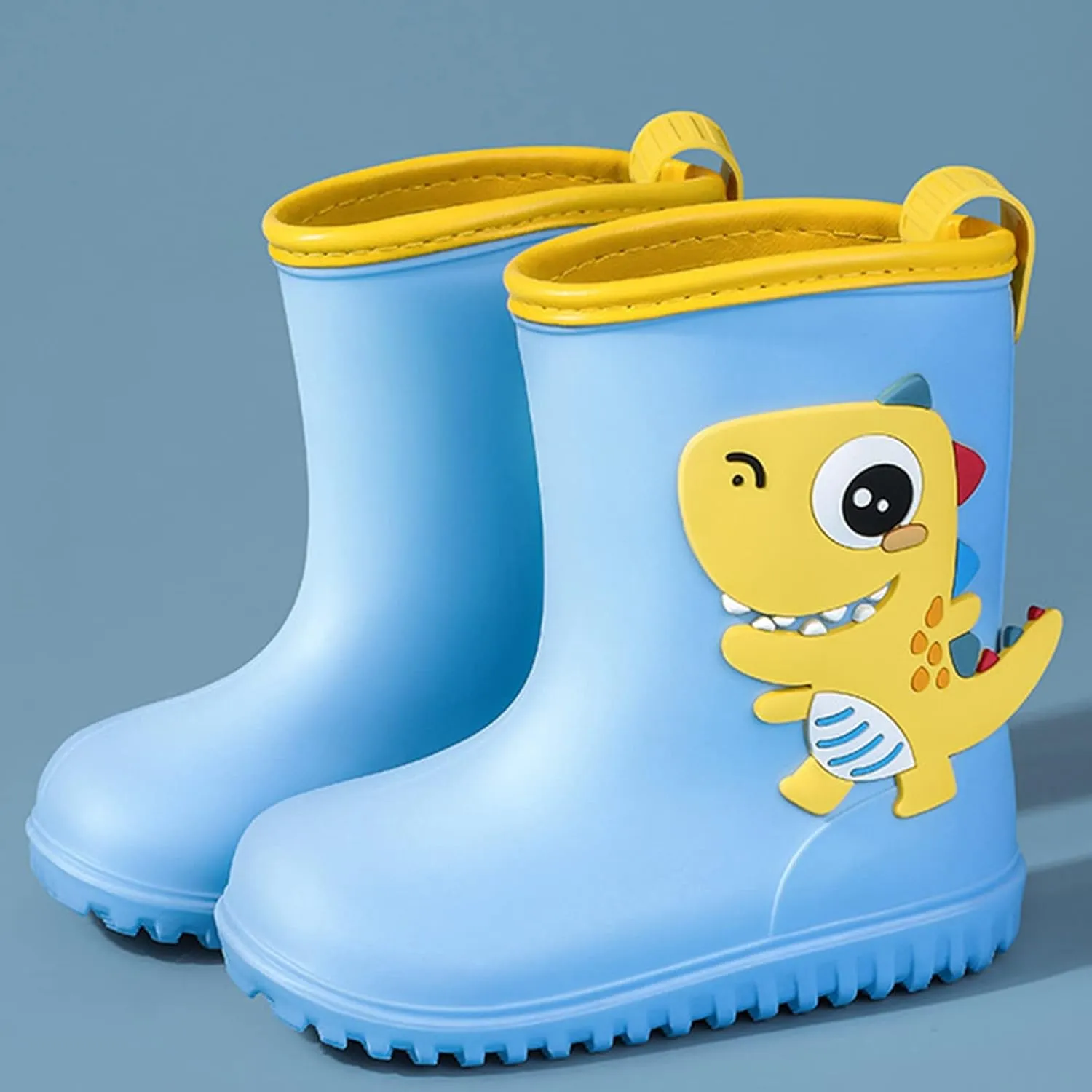 Boys Girls Rain Boots Non Slip Rubber Rain Boots for Toddlers and Kids with Cute Cartoon Design Snow Boots