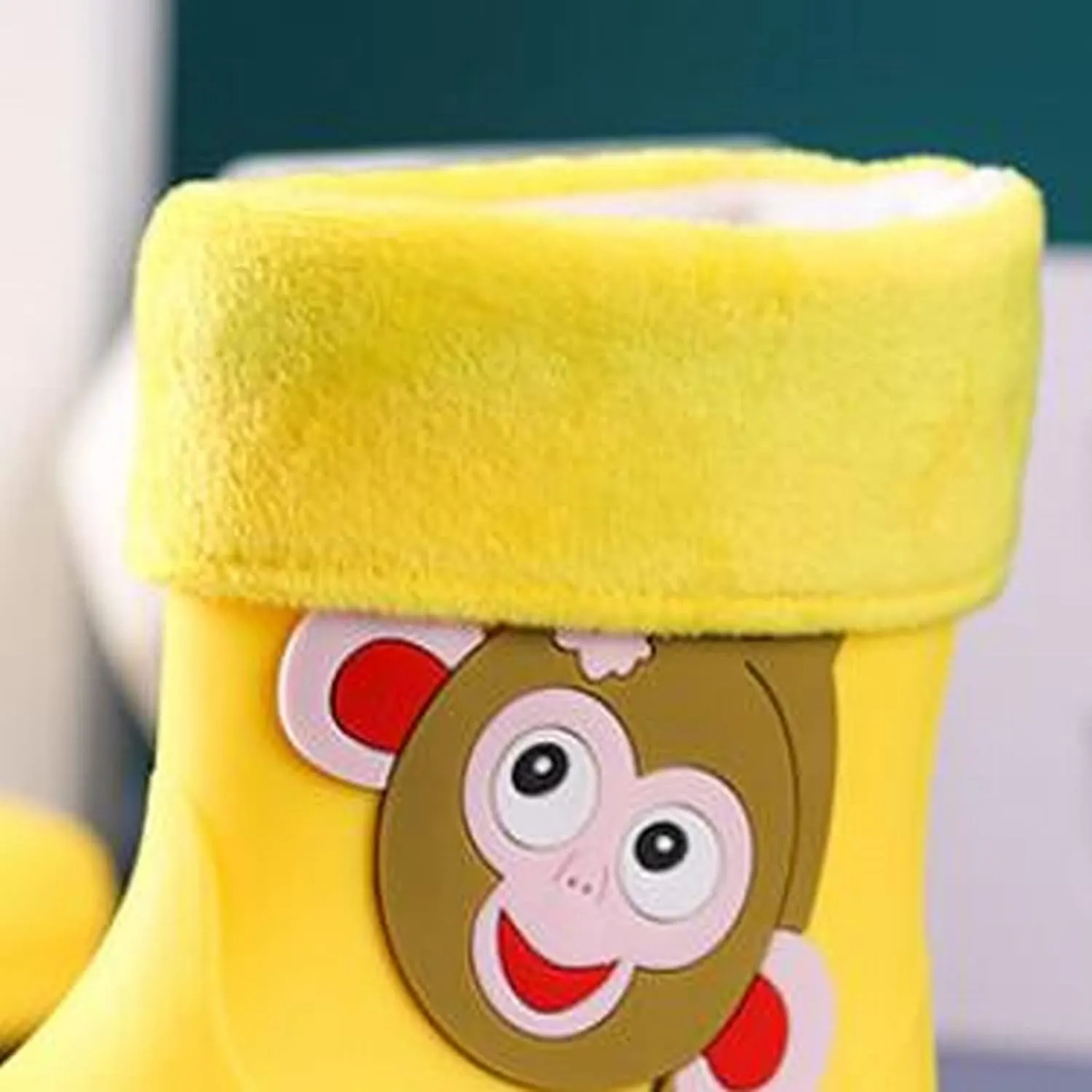 Boys Rain Boots Fleece Lined Waterproof Rain Boots Cartoon Lightweight Toddler Rubber Boots Girls Rain Boots