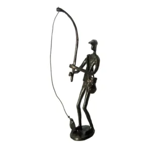 Bronzed Metal Fisherman
