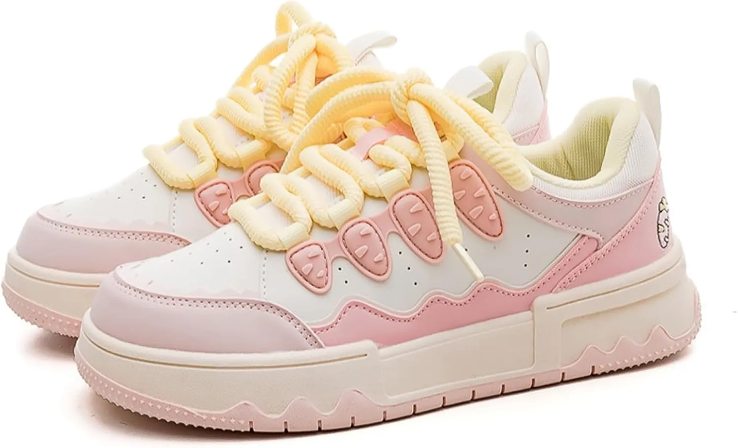 Carrot Chunky Platform Sneakers for Women Girl's Chic Cute Walking Skate Shoes Sport Casual Fashion Back to School