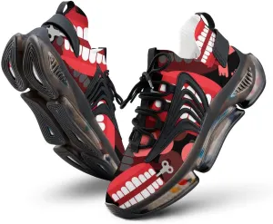 Chatter Teeth Toy Pattern Walking Shoes for Men Lightweight Tennis Fashion Elastic Sports Shoes Cushion Basketball Shoes