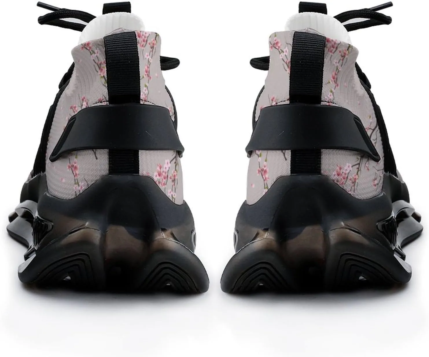 Cherry Blossoms Walking Shoes for Men Lightweight Tennis Fashion Elastic Sports Shoes Cushion Basketball Shoes
